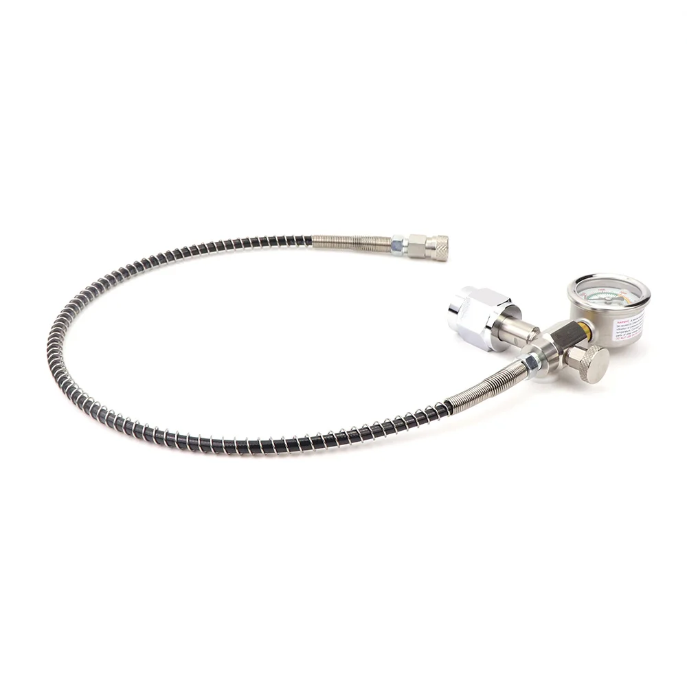 Scba Fill Station Charging Adapter For CGA347 SCBA SCOTT MSA Tank With Hose Gauge Quick Disconnect