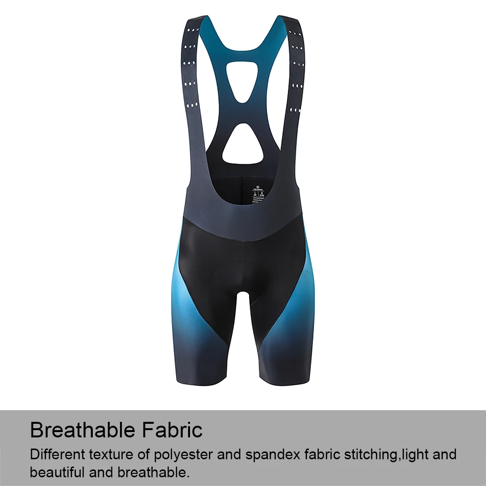 Ykywbike Men's Cycling Bib Shorts Seamless Bicycle Shorts 7 Hours Road Bike Ride Padded Riding Pro Gradient Cycle Shorts Bib