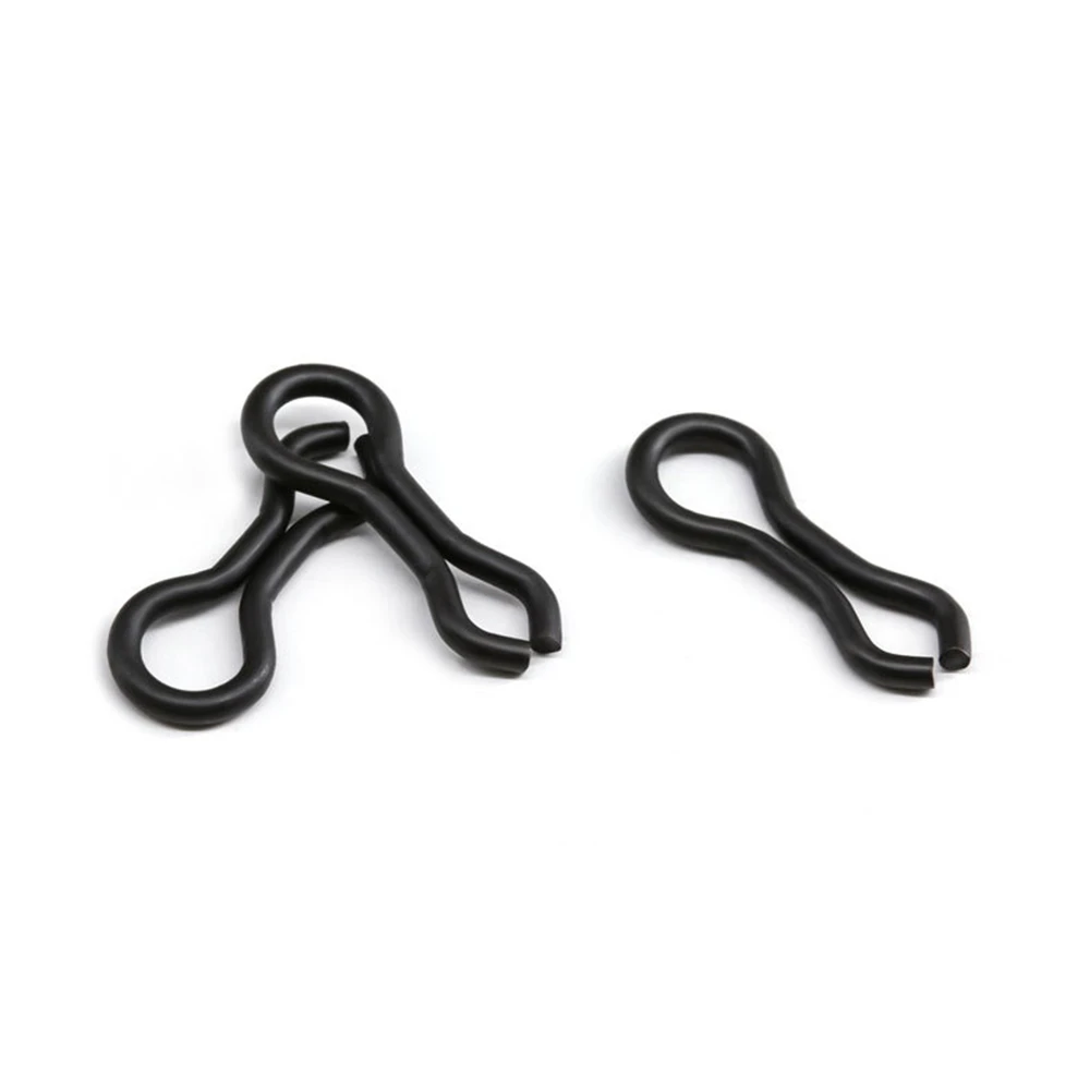 1000pcs Matt Black Carp Splay Rings Swivel Buckle Lure Leader Sinker Eyes Lure Connector Fishing Goods Tackle Accessories Pesca