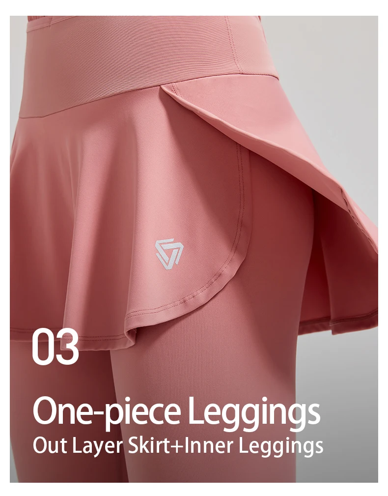 2023 Women High Waist Tennis Pants Running Skirt Legging Gym Fitness Yoga Skort Sports Golf One-piece Leggings With Pockets