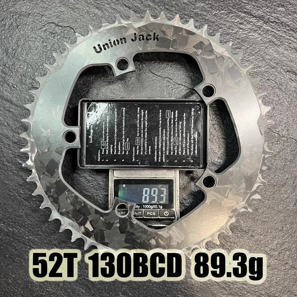 Unionjack Road bike chainring carbon 48T 50T 52T 54T 56T 58T 130BCD chainwheel for brompton birdy for dahon carbon chain wheel