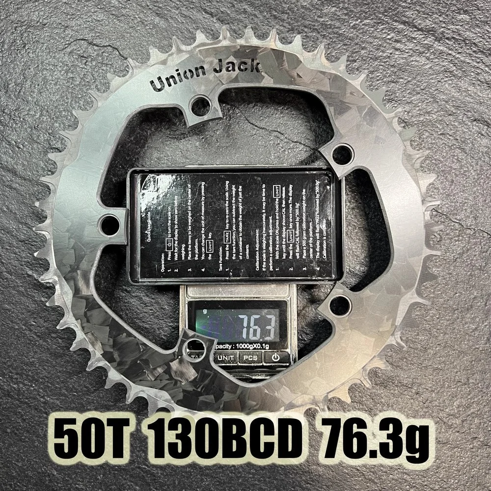 Unionjack Road bike chainring carbon 48T 50T 52T 54T 56T 58T 130BCD chainwheel for brompton birdy for dahon carbon chain wheel