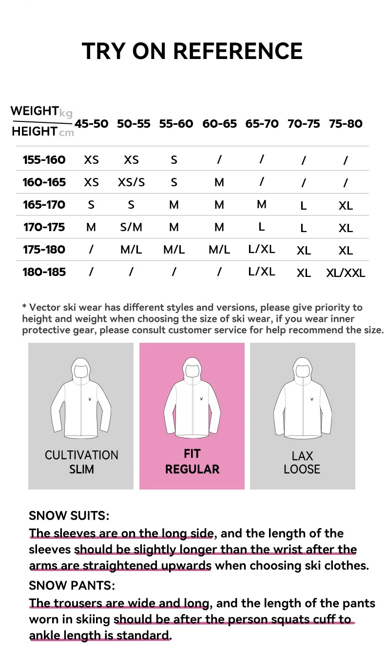 VECTOR Men and Women 3L Ski Pants Windproof and Waterproof Solona Fabric Outdoor Skiing Other Autumn Winter Outdoor Activitie