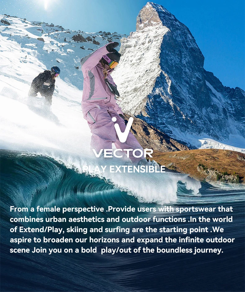 VECTOR Men and Women 3L Ski Pants Windproof and Waterproof Solona Fabric Outdoor Skiing Other Autumn Winter Outdoor Activitie