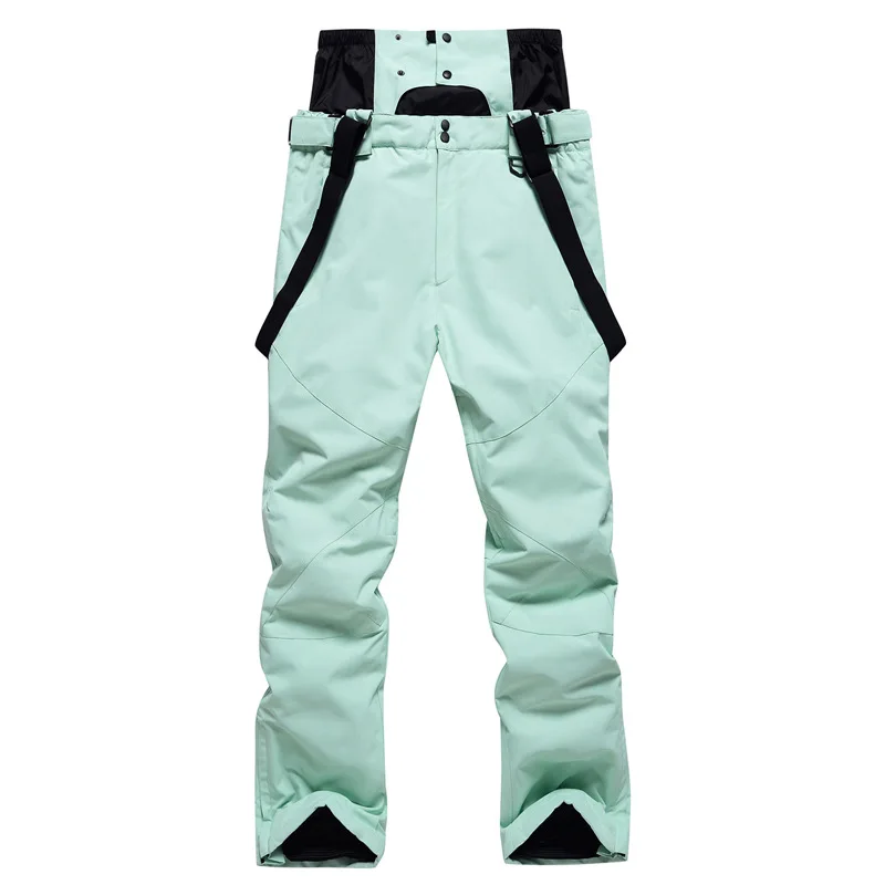 New Men Women Suspenders Ski Pants Windproof Waterproof Warm Couple Snow Trousers Winter Ski Snowboard Pants Waist Protection