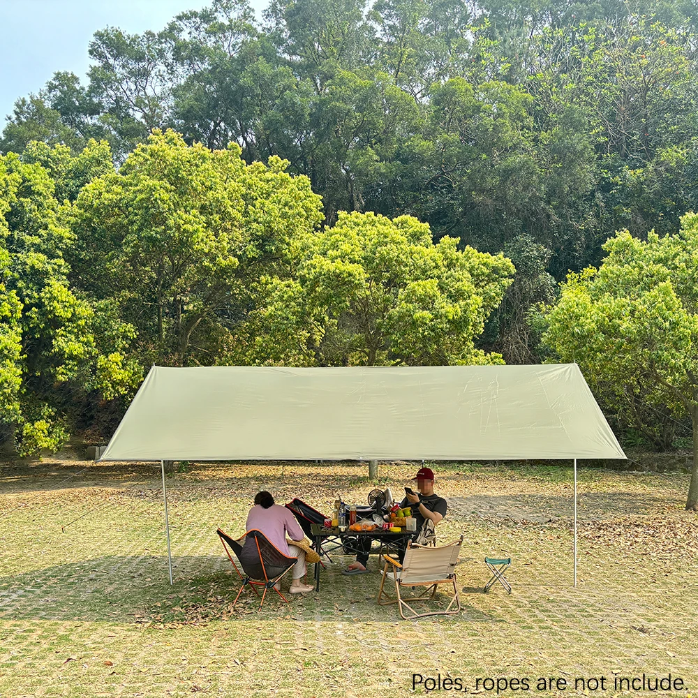 3x3 3x4 3x5 4x4 Sunshade Tarp Outdoor Camping Waterproof Awning Silver Coating UV Sun Shelter Picnic BBQ Lightweight Sun Canopy