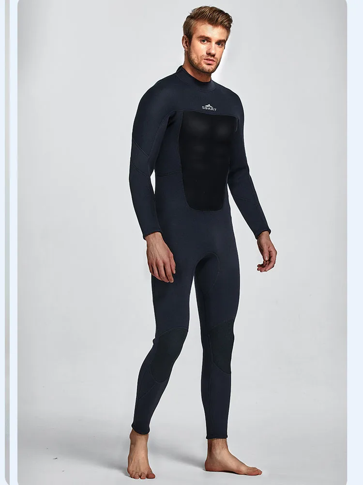 Mens Wetsuit 3mm Neoprene Full Body Long Sleeve Dive Skin for Spearfishing,Snorkeling, Surfing,Canoeing,Scuba Diving With Zip