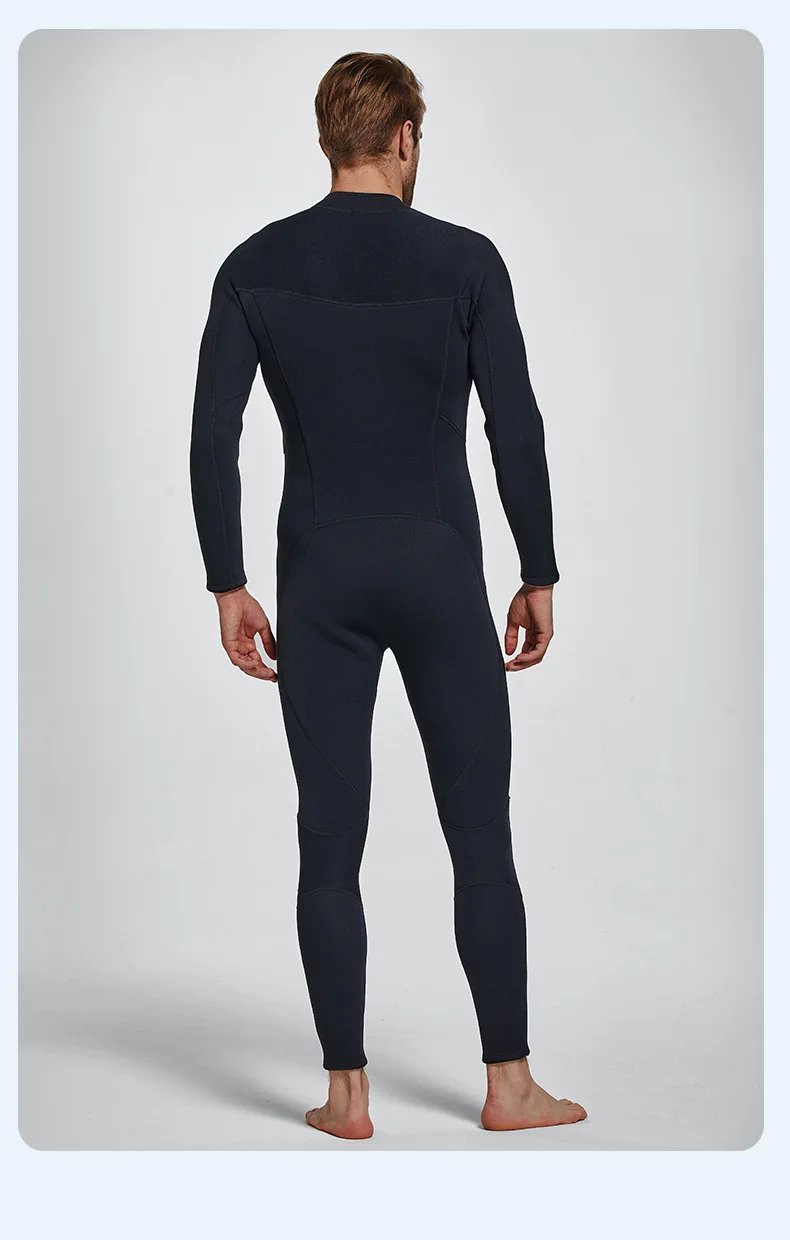 Mens Wetsuit 3mm Neoprene Full Body Long Sleeve Dive Skin for Spearfishing,Snorkeling, Surfing,Canoeing,Scuba Diving With Zip