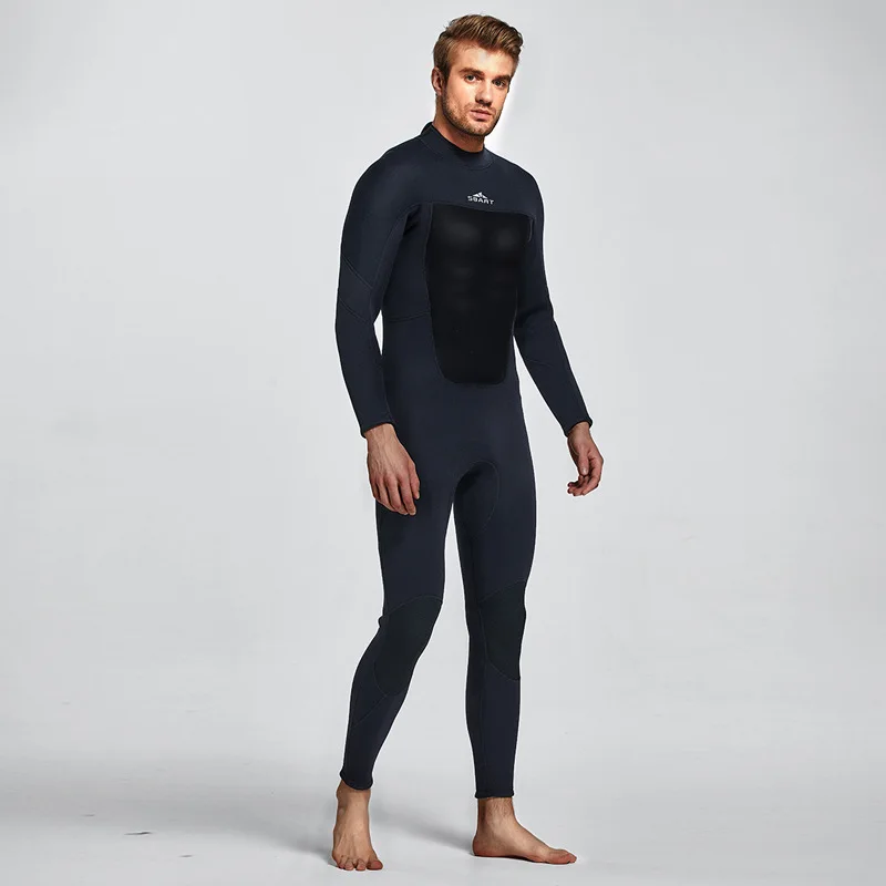 Mens Wetsuit 3mm Neoprene Full Body Long Sleeve Dive Skin for Spearfishing,Snorkeling, Surfing,Canoeing,Scuba Diving With Zip