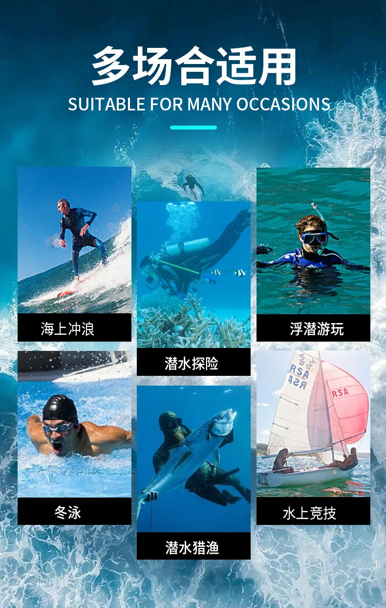 Mens Wetsuit 3mm Neoprene Full Body Long Sleeve Dive Skin for Spearfishing,Snorkeling, Surfing,Canoeing,Scuba Diving With Zip