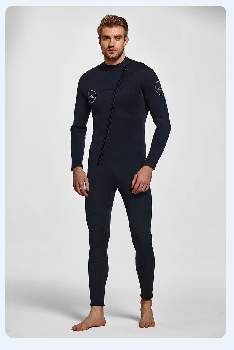 Mens Wetsuit 3mm Neoprene Full Body Long Sleeve Dive Skin for Spearfishing,Snorkeling, Surfing,Canoeing,Scuba Diving With Zip