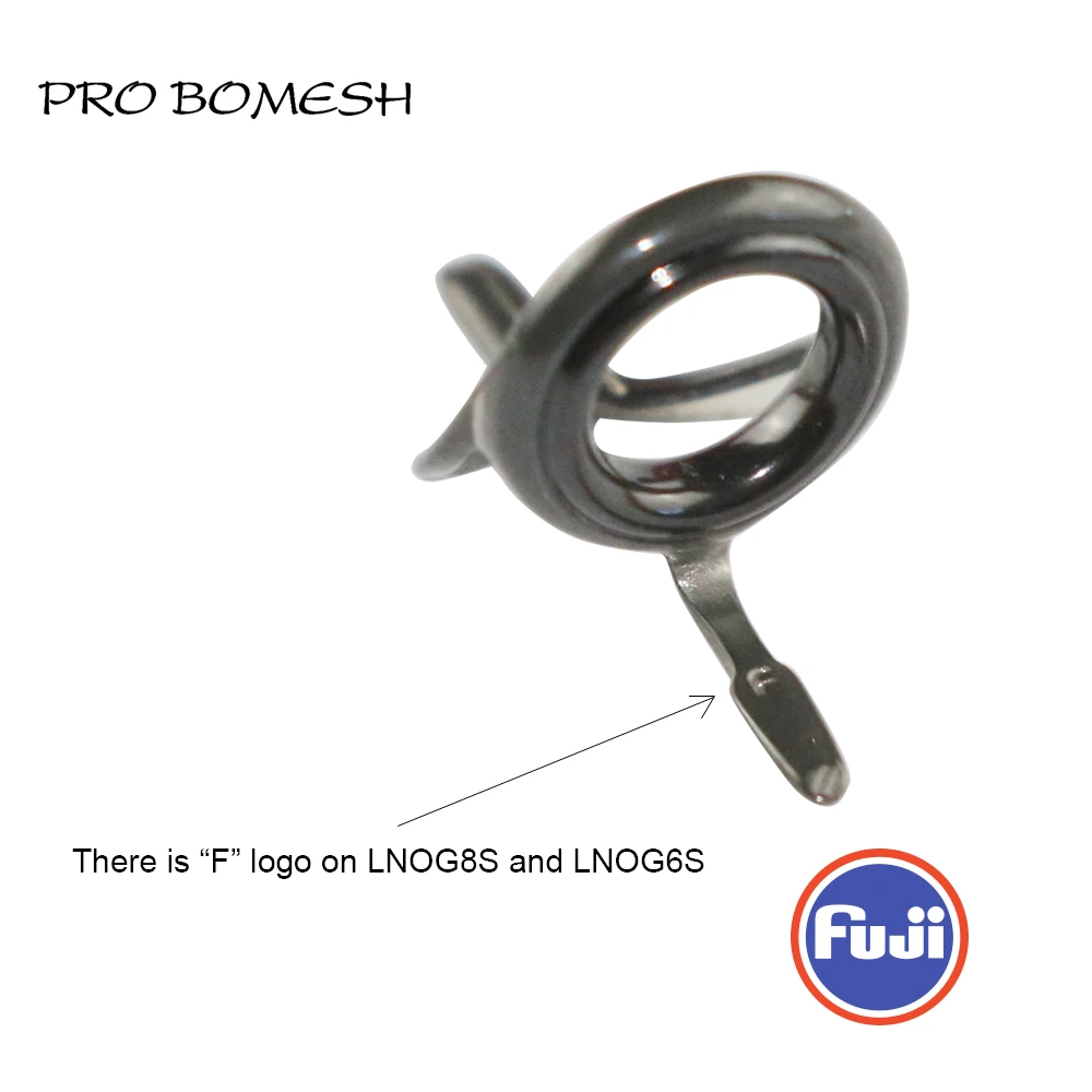 PROBOMESH FUJI Guide and Top 10pcs Set LNOG LOG Guide Micro Casting Guide Set Rod Building Component Repair Fishing Pole DIY