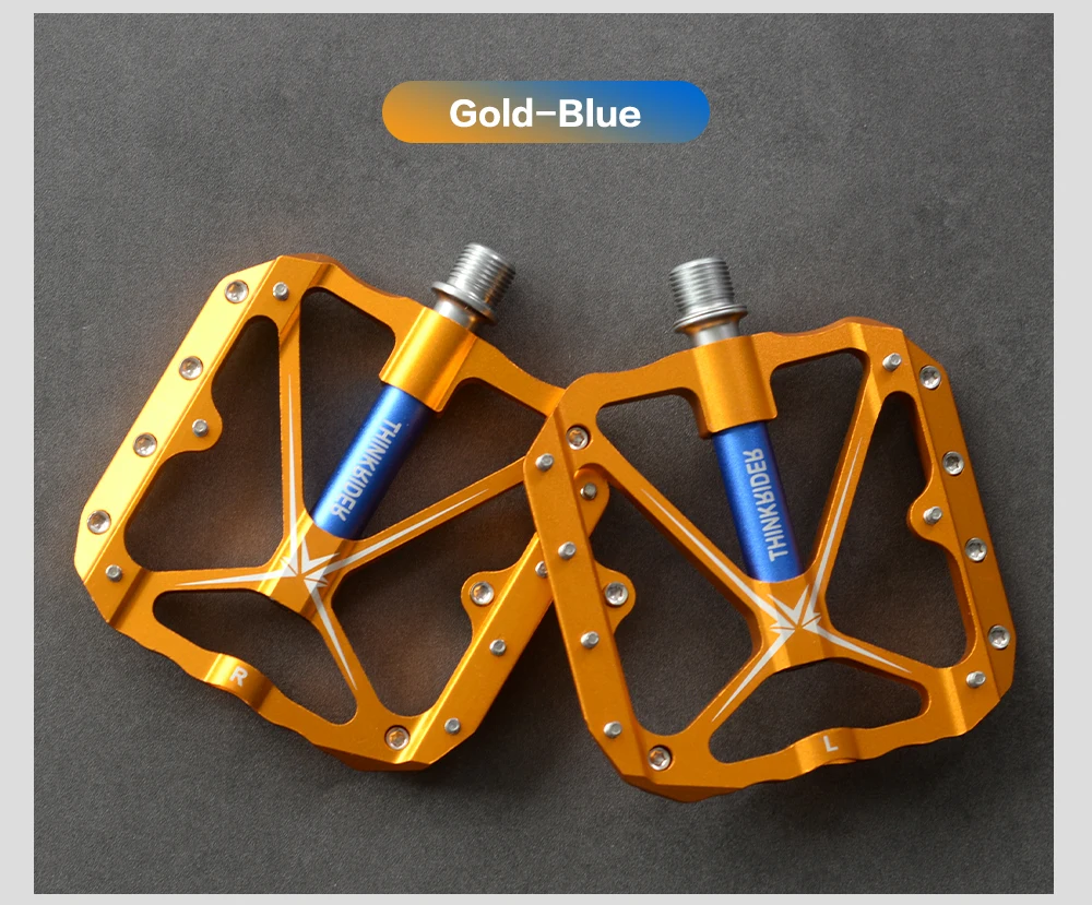 ThinkRider 3 Sealed Bearings Bicycle Pedals Flat Bike Pedals MTB Road  Mountain Bike Pedals Wide Platform Accessories Part