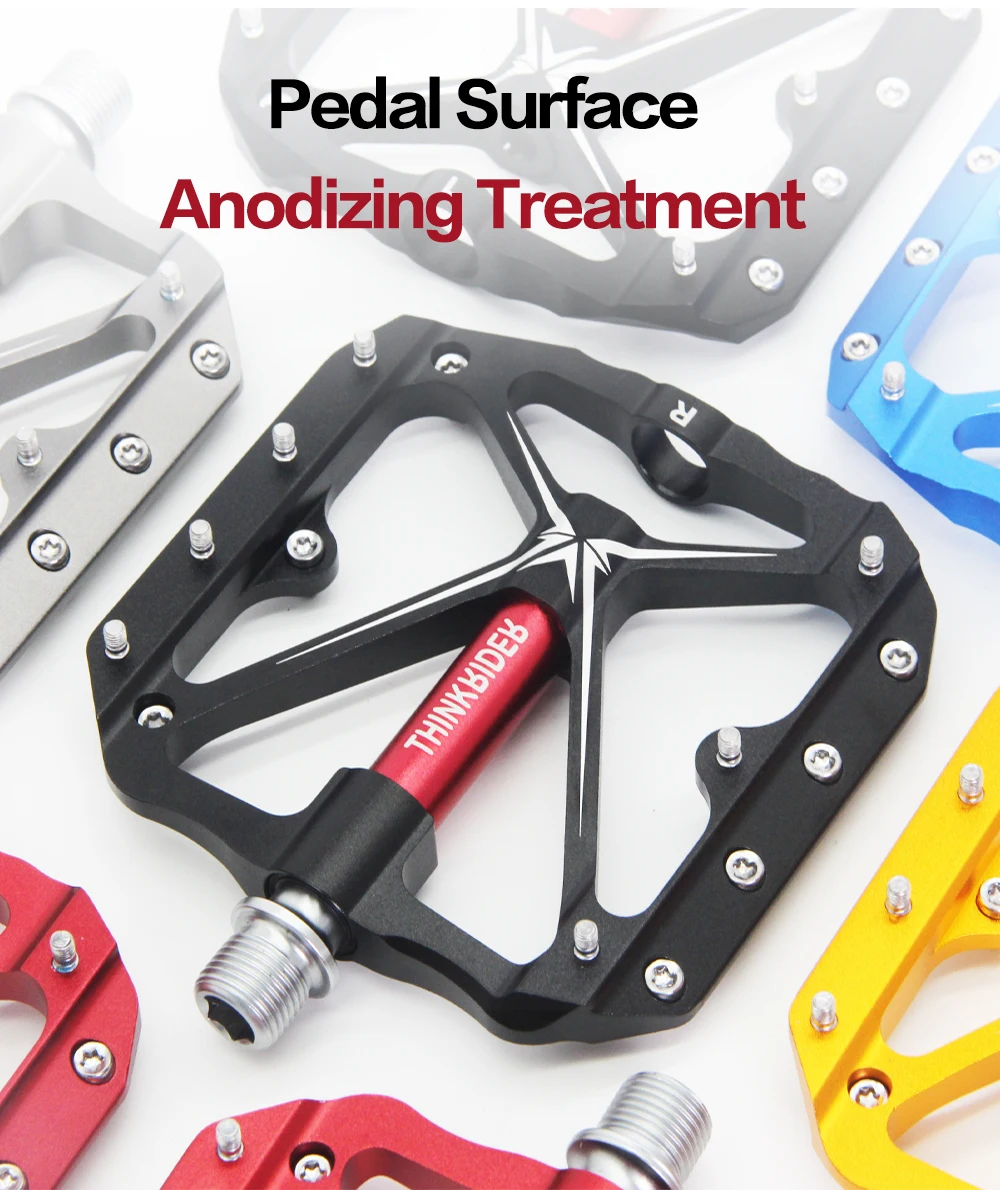 ThinkRider 3 Sealed Bearings Bicycle Pedals Flat Bike Pedals MTB Road  Mountain Bike Pedals Wide Platform Accessories Part
