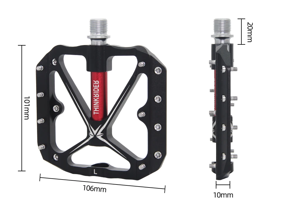 ThinkRider 3 Sealed Bearings Bicycle Pedals Flat Bike Pedals MTB Road  Mountain Bike Pedals Wide Platform Accessories Part