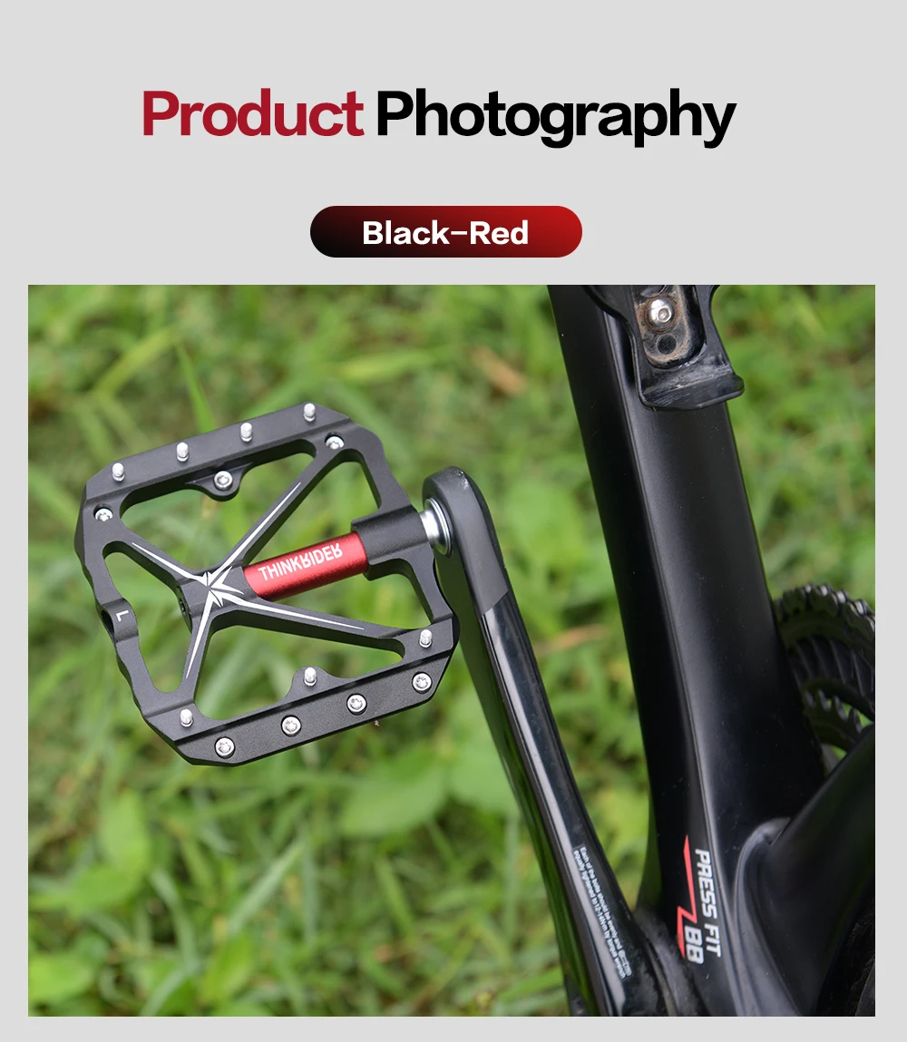 ThinkRider 3 Sealed Bearings Bicycle Pedals Flat Bike Pedals MTB Road  Mountain Bike Pedals Wide Platform Accessories Part