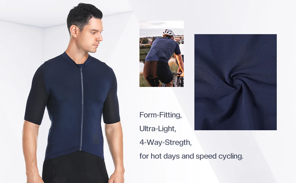 ARSUXEO Men Cycling Jersey Bicycle Summer Pro Team Short Sleevesn Clothing Breathable Quick Dry MTB Road Riding Shirt Ciclismo