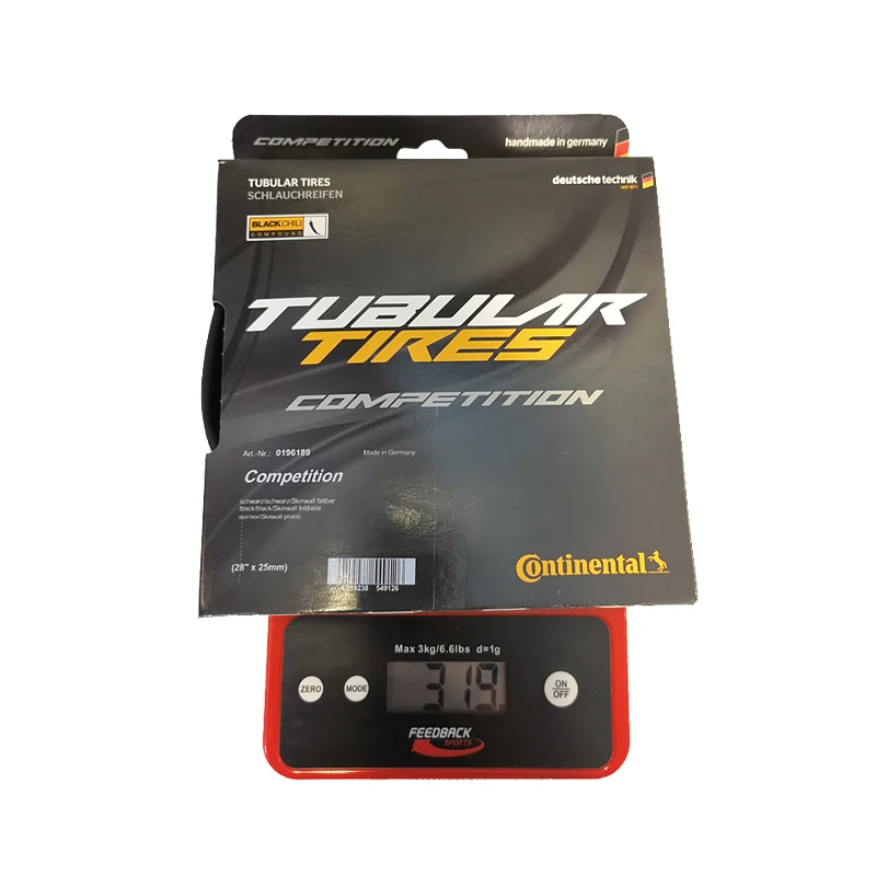 Continental Sprinter Gatorskin/ Competition Tubular Road Bike Tire Black 28"x25mm 180 TPI Stab-proof Cut-proof Tube Tire