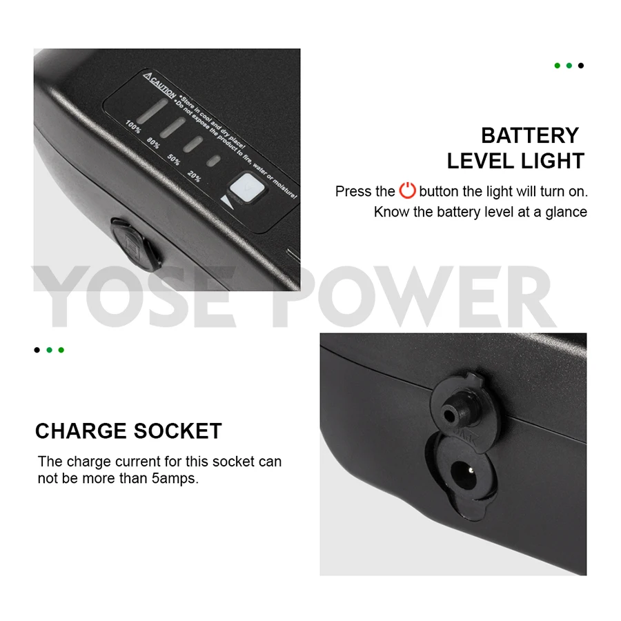 Phylion XH370-10J PortaPower Ebike Battery 36V 10.4Ah 14Ah 18650 Lithium Electric Bike Battery for MIFA Rehberg Zündapp Ebike