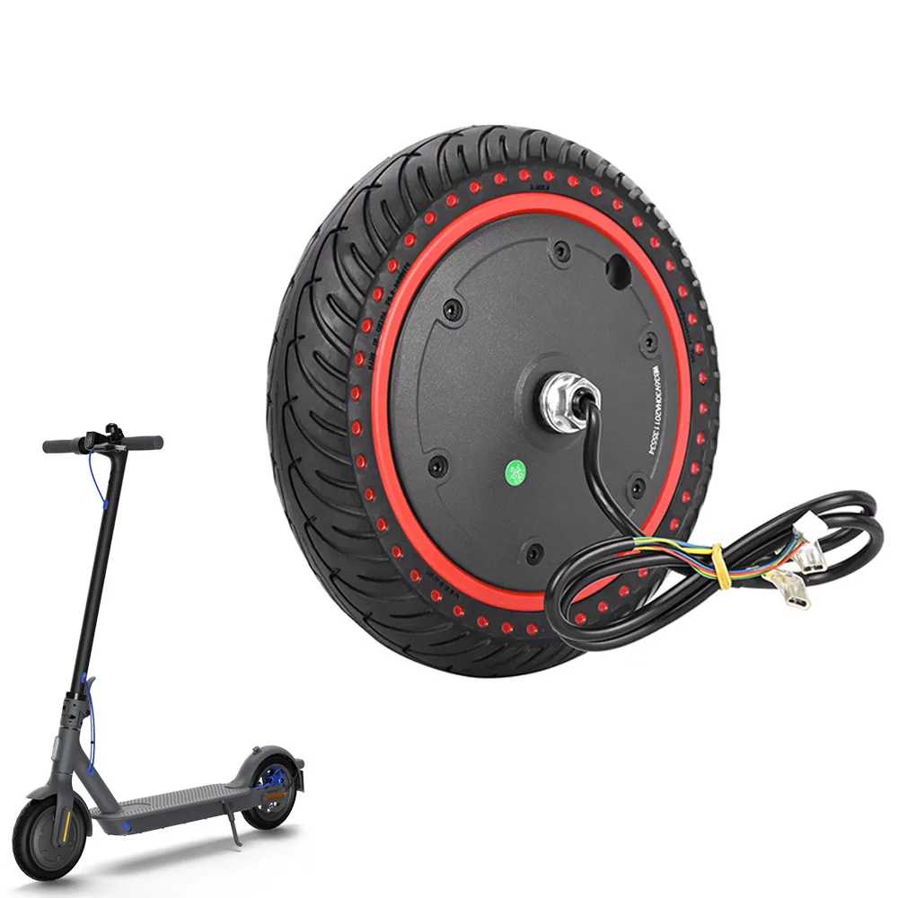 36V 350W Motor For Xiaomi M365 1S Pro Electric Scooter 8.5 Inch Solid Tyre Wave Point Front Wheel Engine Parts