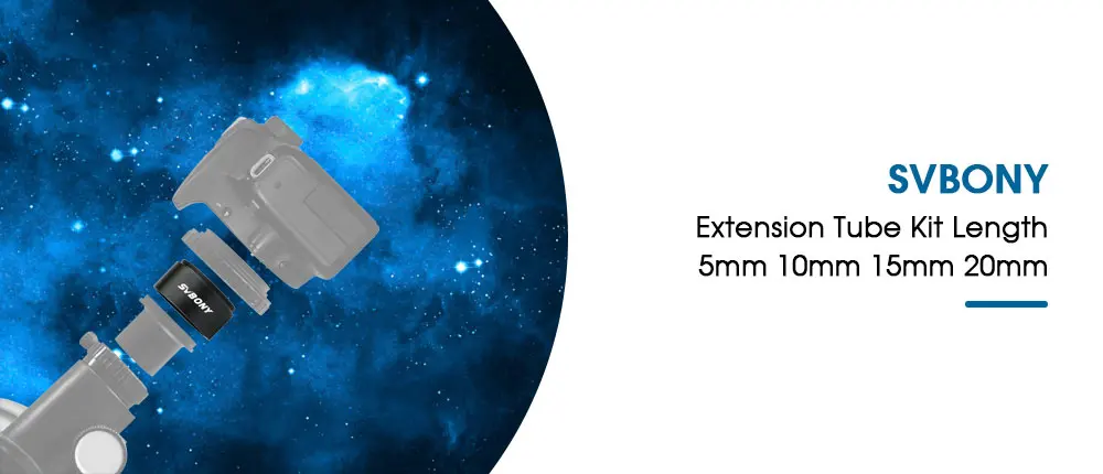 SVBONY Astronomy Telescope M42x0.75 Extension Tube Kit 5mm 10mm 15mm 20mm for Astrophotography