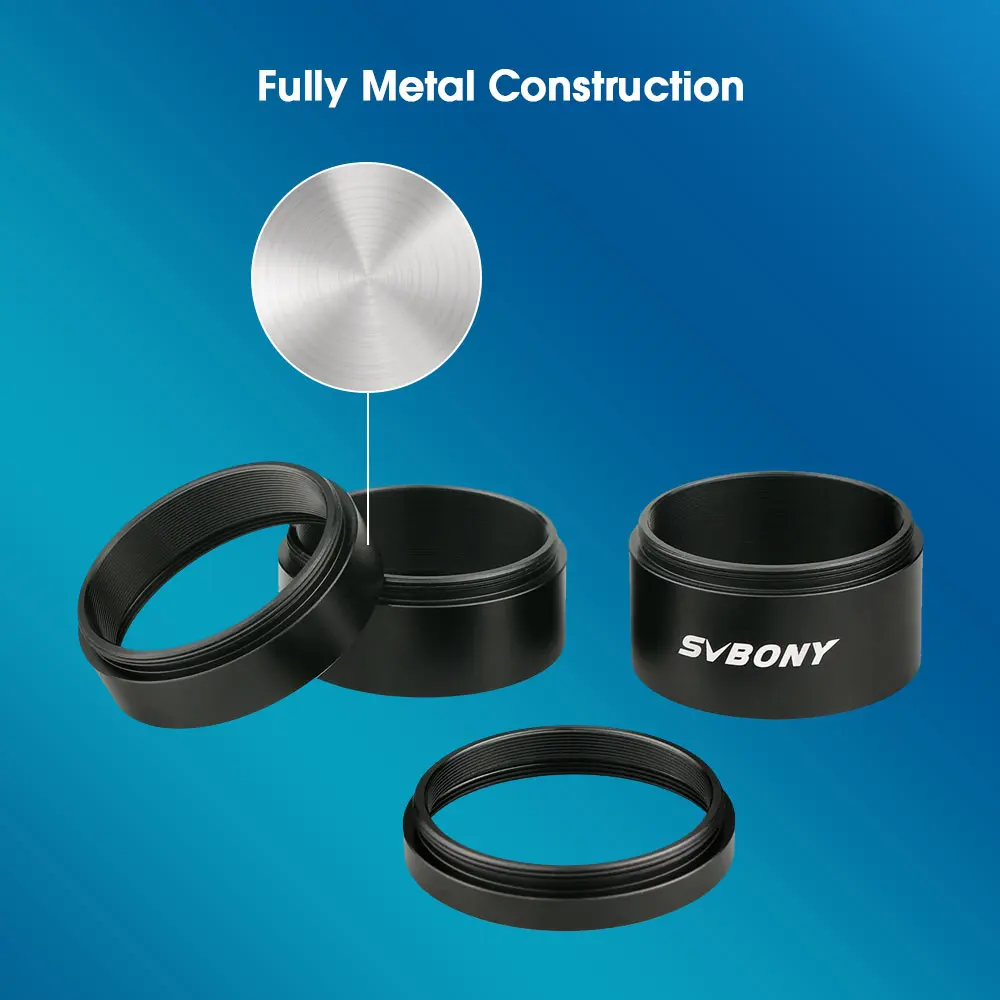 SVBONY Astronomy Telescope M42x0.75 Extension Tube Kit 5mm 10mm 15mm 20mm for Astrophotography
