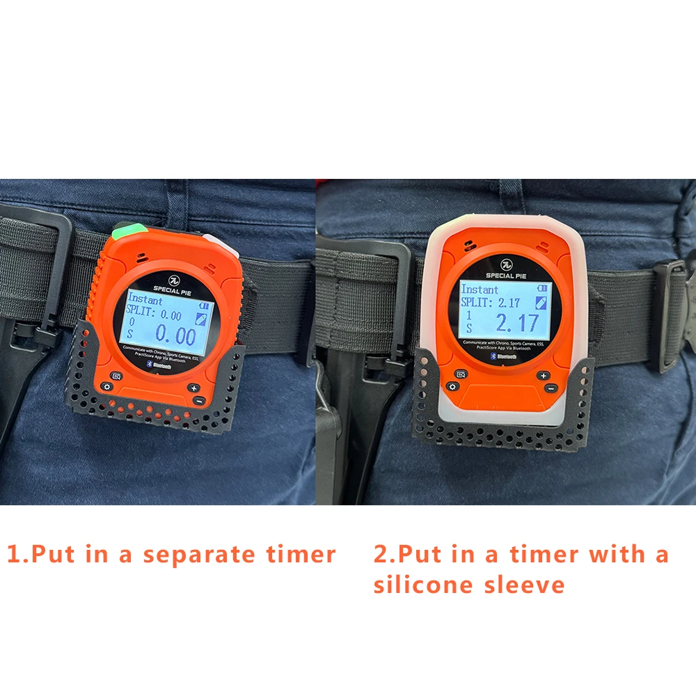 SPECIAL PIE M1A2 Shot Timer Quick-Draw Holster with Belt Clip,Compatible with Silicone Cover for Shooting Training&Competition