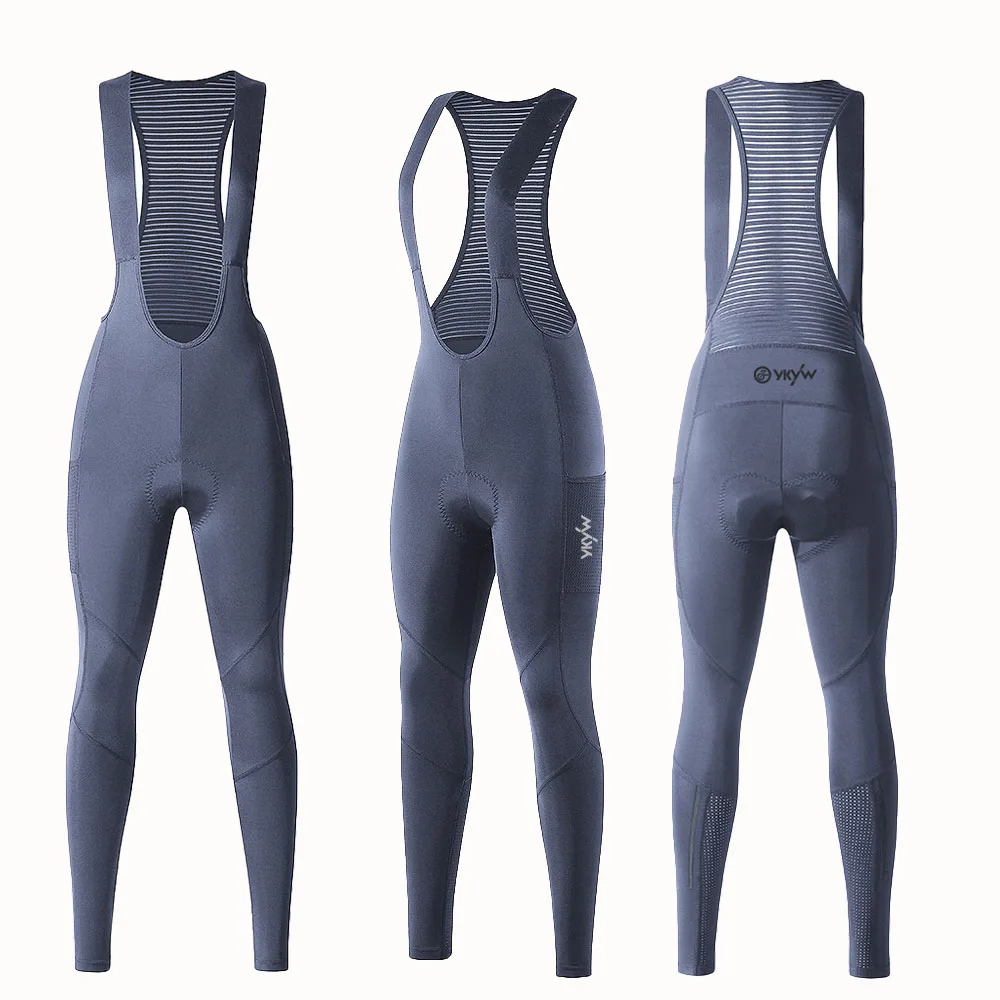 YKYWBIKE Women Cycling Bib Pants Spring Coolmax 3D Pad Bike Cycling Tights MTB Bicycle Trousers 2 Pockets Bicicletas 자전거의류