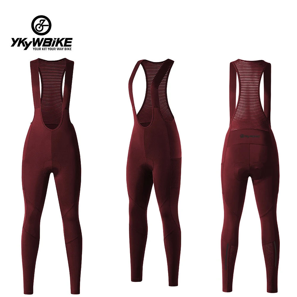 YKYWBIKE Women Cycling Bib Pants Spring Coolmax 3D Pad Bike Cycling Tights MTB Bicycle Trousers 2 Pockets Bicicletas 자전거의류