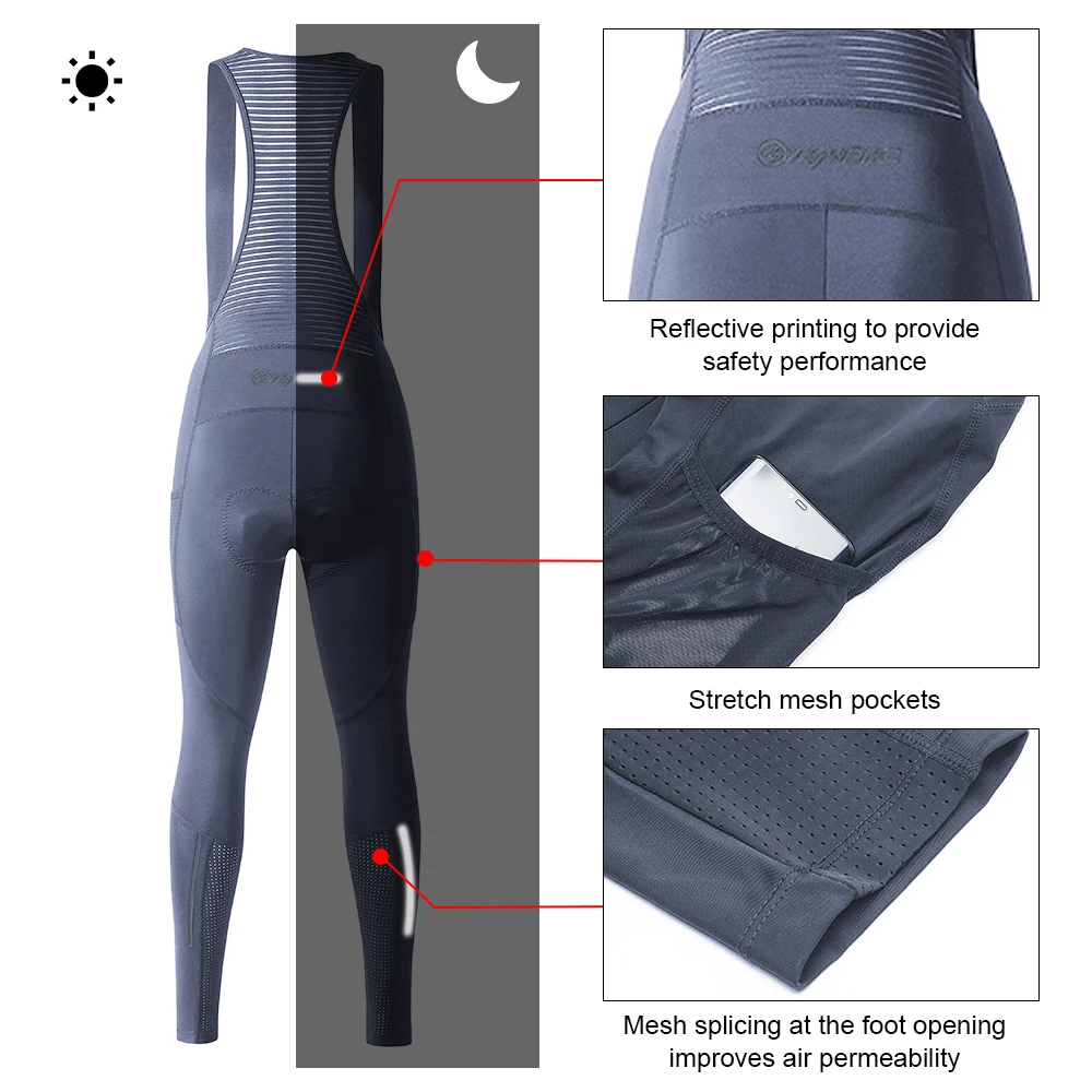 YKYWBIKE Women Cycling Bib Pants Spring Coolmax 3D Pad Bike Cycling Tights MTB Bicycle Trousers 2 Pockets Bicicletas 자전거의류
