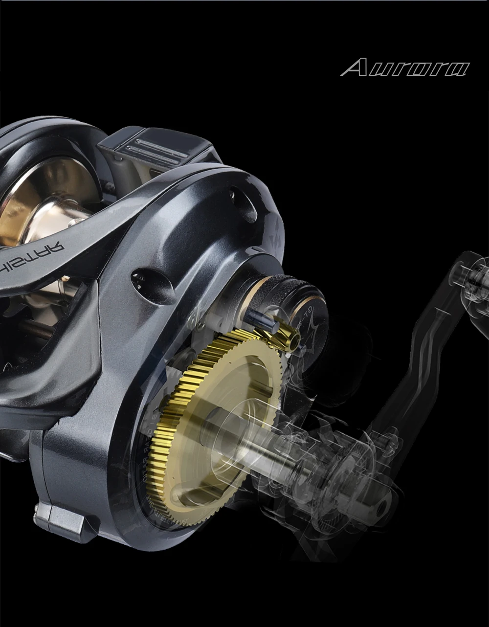 HASIDA Aurora Metal PRO All-Metal Baitcasting Reel 8KG Max Drag Low Profile Long Casting Reel Dual Spool for Big Game Fishing
