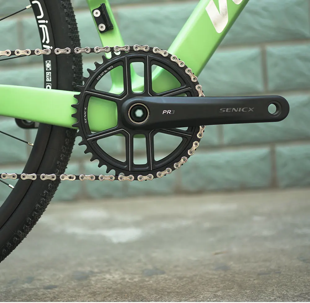 SENICX Chainwheel Gravel Bike PR3 165/170/172.5/175mm Crank with 24mm 40/42/44T Chainring for Gravel Folding Bike9 10 11 12S NEW
