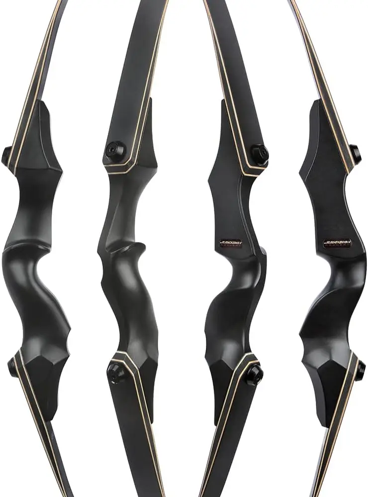 60 Inch Archery Takedown Recurve Bow F171A for Adults/Youth 30-60Lbs American Hunting Bow Magnesium Alloy Metal Right Handed