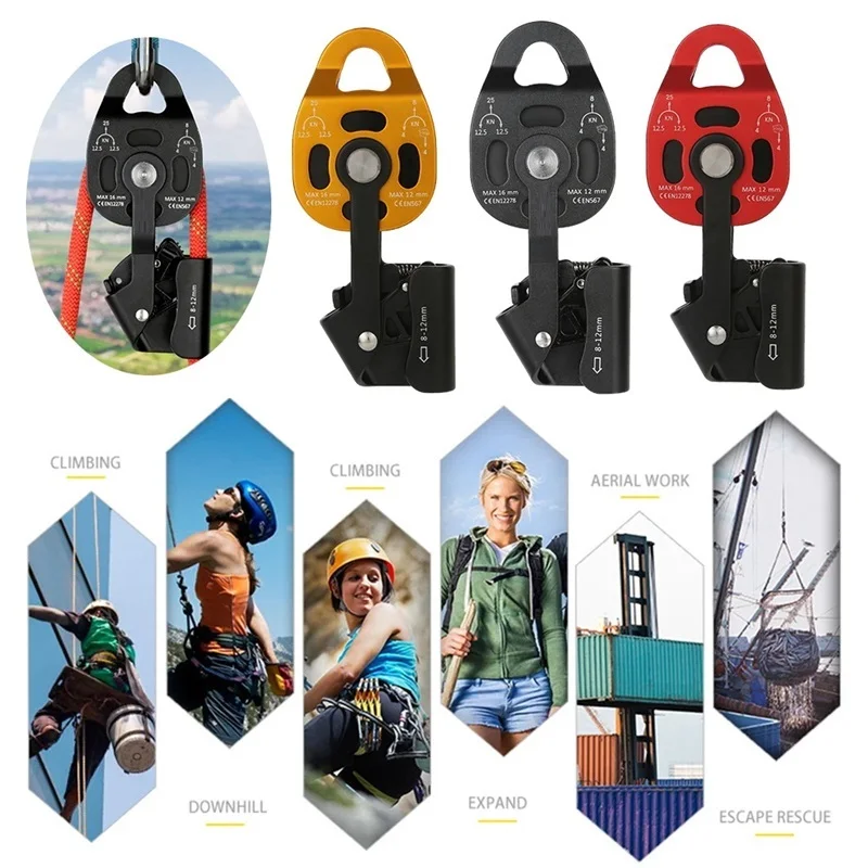 Lift Weight Pulley Device Rescue Survive Gear Rock Climb High Altitude Heavy Transport Effortless Pulley Combination
