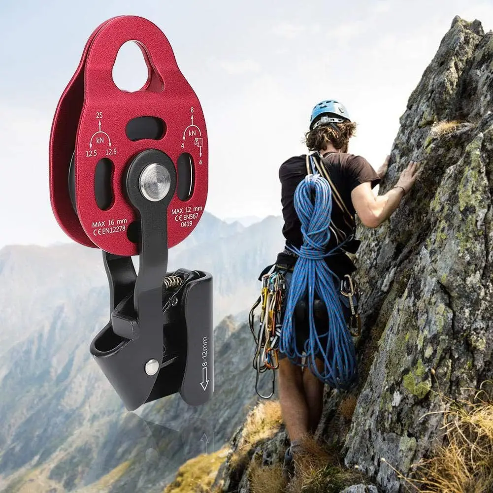 Lift Weight Pulley Device Rescue Survive Gear Rock Climb High Altitude Heavy Transport Effortless Pulley Combination
