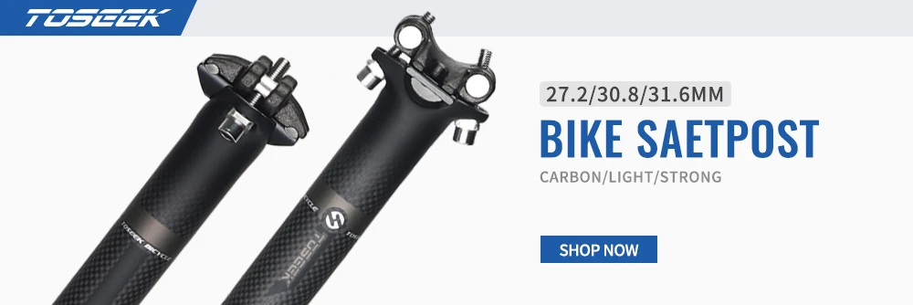 TOSEEK Bicycle Handlebar Stem 28.6-31.8mm Aluminum + Carbon Stem Angle6 17 Mtb Handlebar Stem MTB Stem Spare Parts For Bicycle