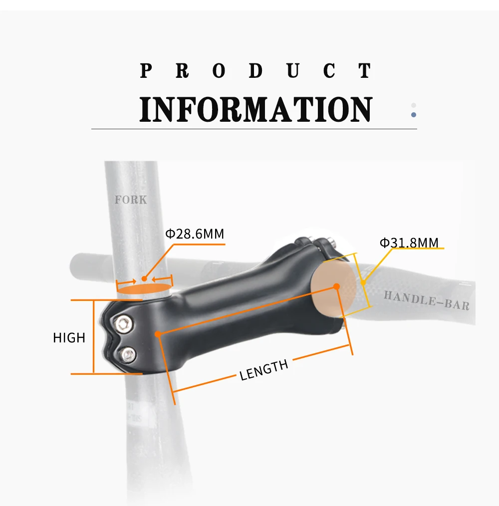 TOSEEK Bicycle Handlebar Stem 28.6-31.8mm Aluminum + Carbon Stem Angle6 17 Mtb Handlebar Stem MTB Stem Spare Parts For Bicycle
