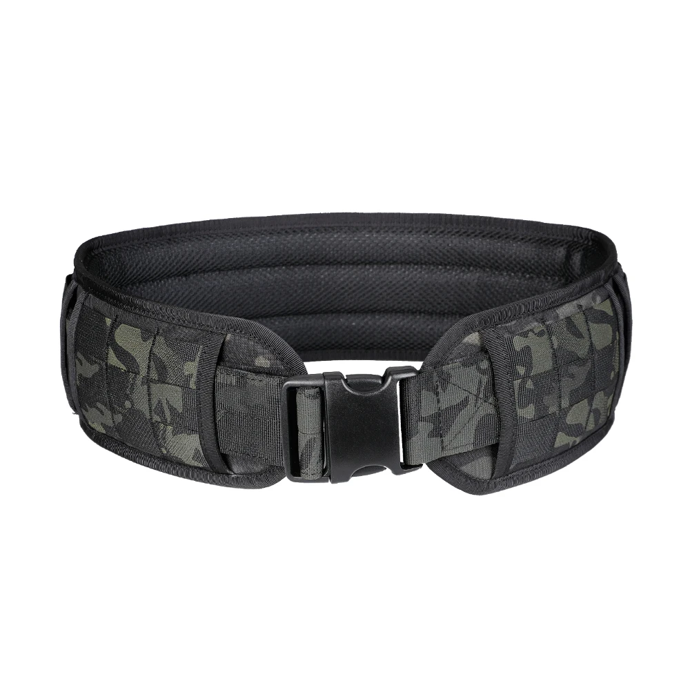 Tactical Battle Belt Adjustable Airsoft Waist Belt Quick Release Buckle Outdoor Hunting Paintball Padded Thickened Widened Waist