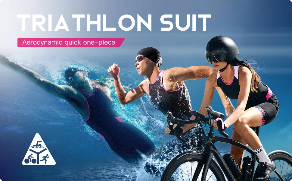 Santic Women's Triathlon Cycling Suits Sleeveless Sponge Padded Quick-Drying for Running Swimming