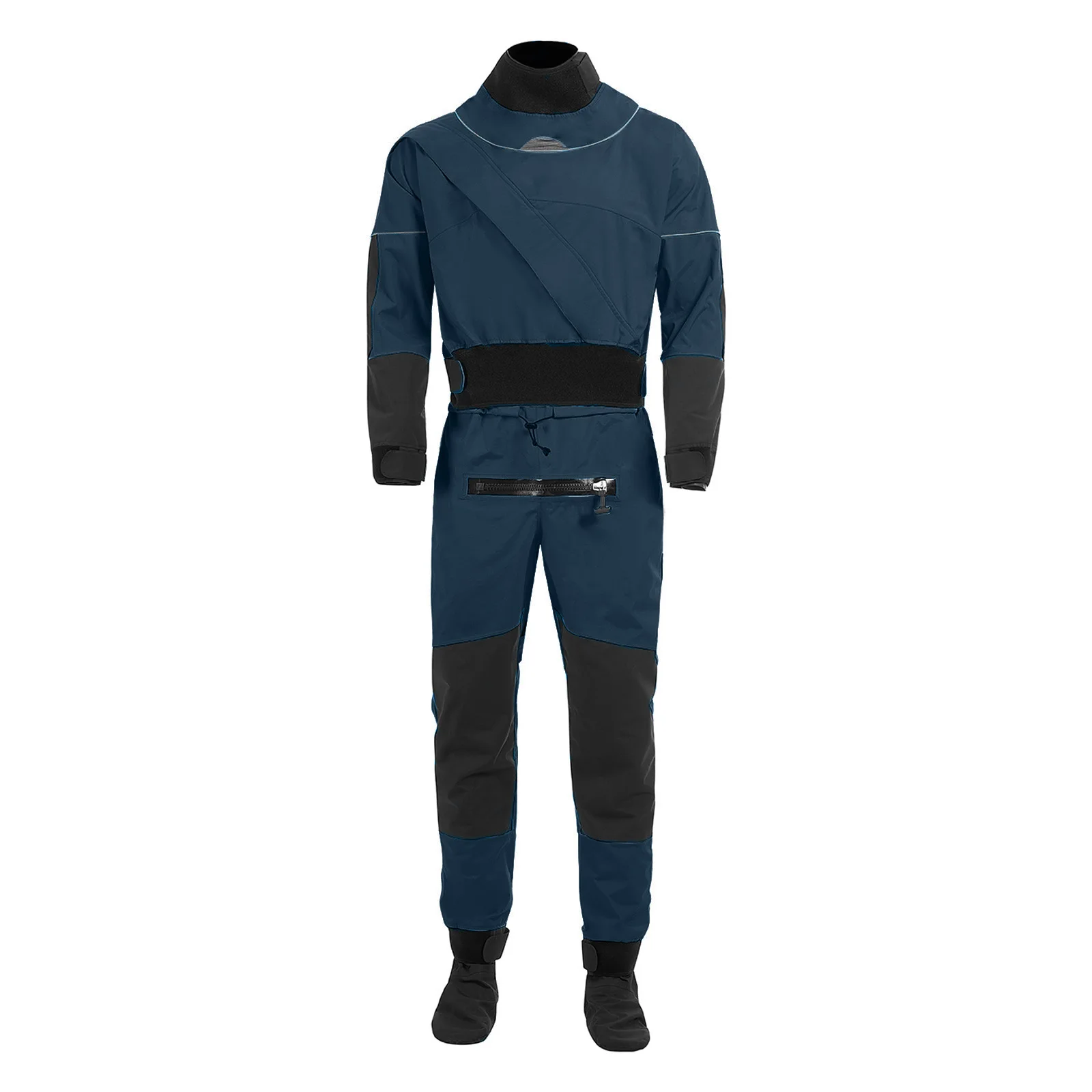 Men's Kayaking Breathable Dry Suit Surfing Fly Fishing Three-Layer Waterproof Fabric Neoprene Cuffs And Neckline Drysuit DM-2