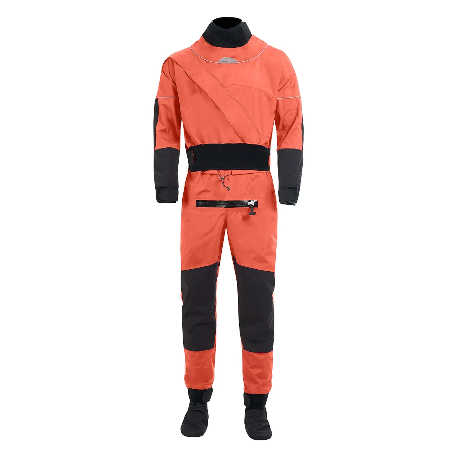 Men's Kayaking Breathable Dry Suit Surfing Fly Fishing Three-Layer Waterproof Fabric Neoprene Cuffs And Neckline Drysuit DM-2