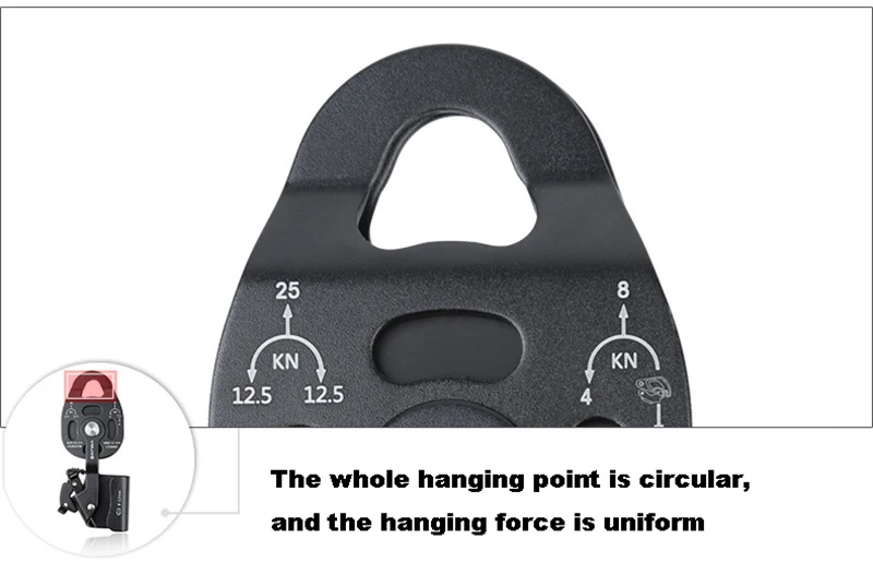 Climbing Pulley Professional Lift Accessory Convenient Sturdy Practical Load-bearing Ascender Lifter Equipment
