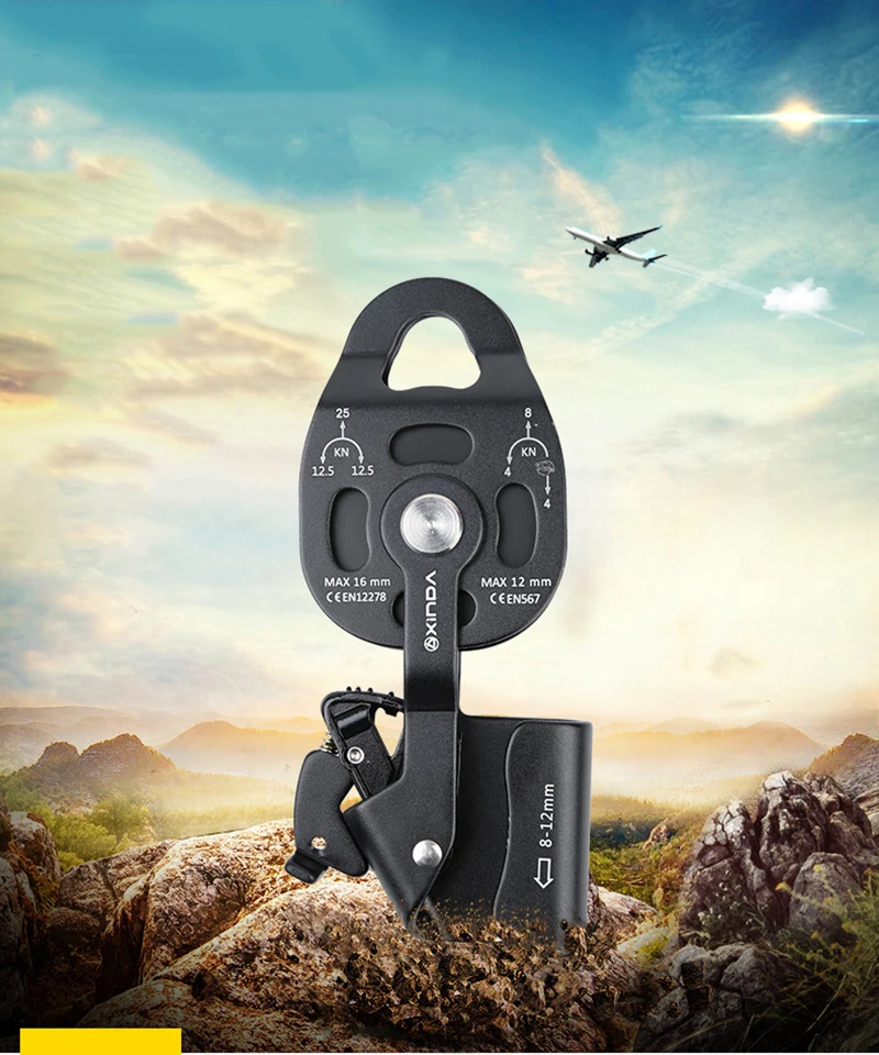 Climbing Pulley Professional Lift Accessory Convenient Sturdy Practical Load-bearing Ascender Lifter Equipment
