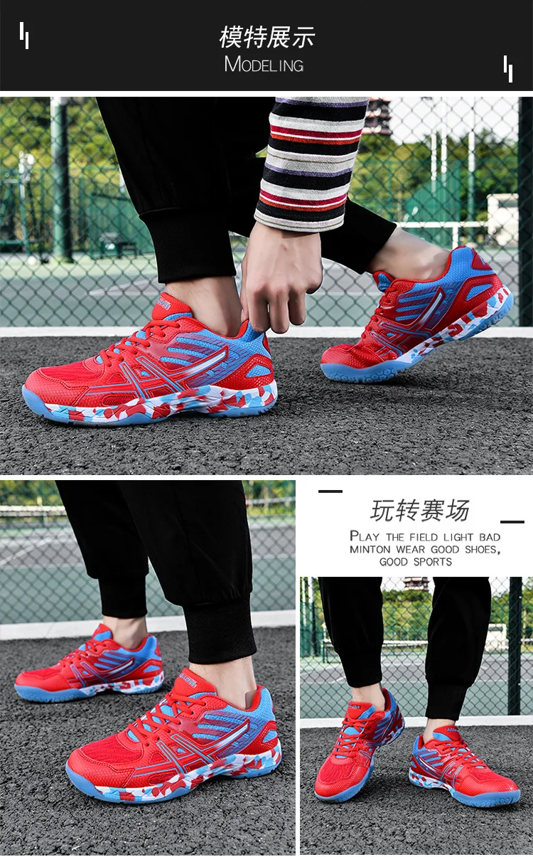 Men Badminton Shoes Pickleball Shoes Court Tennis Badminton Sneaker for Women Men Athletic Training Racketball Squash Volleyball