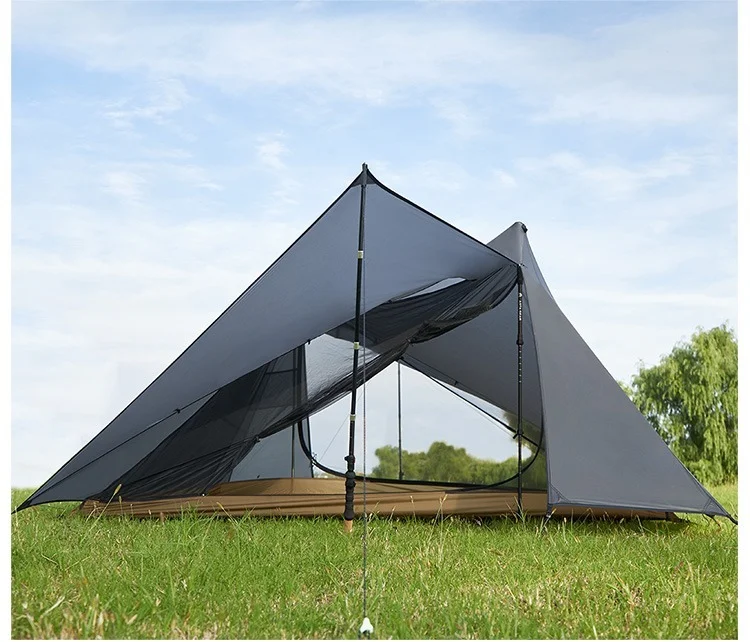 ASTA GEAR Yun Chuan 15D Double‑Sided Silicon‑Coated Nylon Tent, Rodless Double A Pyramid Ultralight Outdoor Tent for Camping Hik