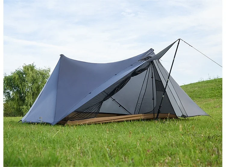 ASTA GEAR Yun Chuan 15D Double‑Sided Silicon‑Coated Nylon Tent, Rodless Double A Pyramid Ultralight Outdoor Tent for Camping Hik