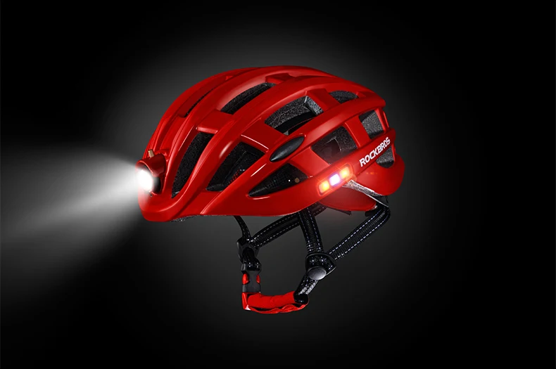 ROCKBROS Bicycle Helmet Cycling Helmet With LED Warning Light Ultralight Road Bike Helmet Electric Bicycle Helmet Sport Safe Hat