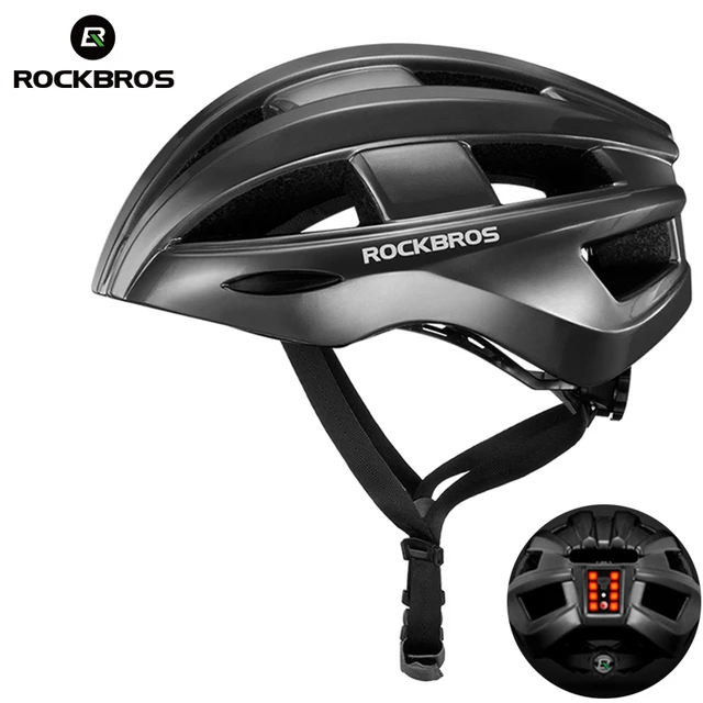 ROCKBROS Bicycle Helmet Cycling Helmet With LED Warning Light Ultralight Road Bike Helmet Electric Bicycle Helmet Sport Safe Hat