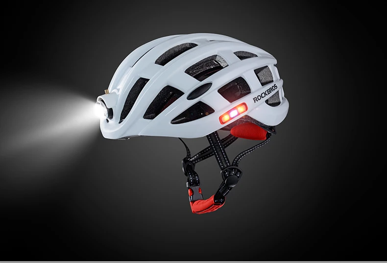 ROCKBROS Bicycle Helmet Cycling Helmet With LED Warning Light Ultralight Road Bike Helmet Electric Bicycle Helmet Sport Safe Hat