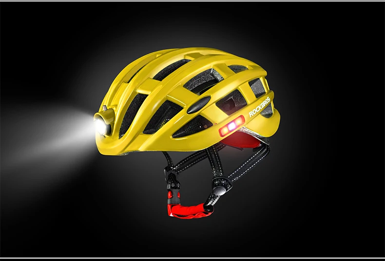 ROCKBROS Bicycle Helmet Cycling Helmet With LED Warning Light Ultralight Road Bike Helmet Electric Bicycle Helmet Sport Safe Hat